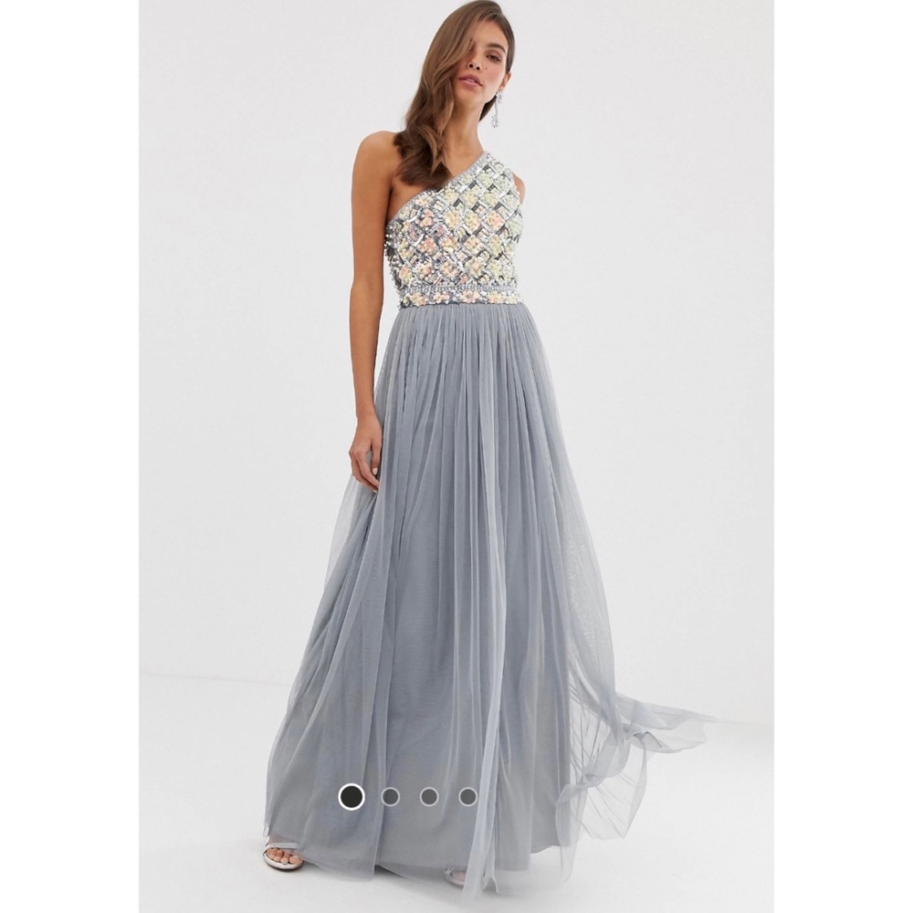 ASOS Embellished Top One-Shoulder Maxi Dress